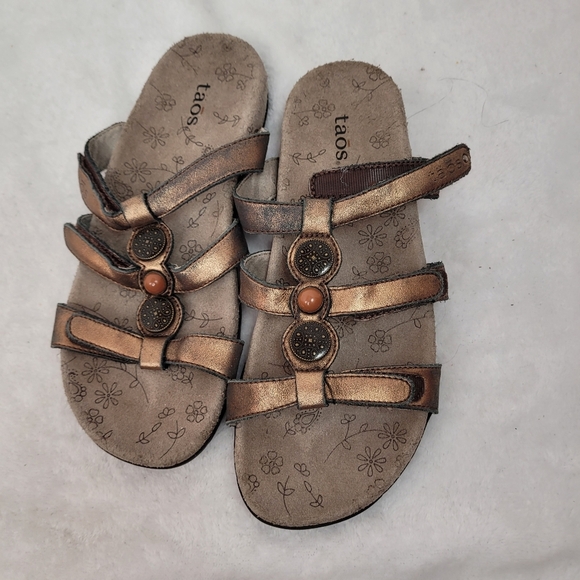 Preowned Pewter TAOS Prize 3 Sandals Size - Picture 5 of 15